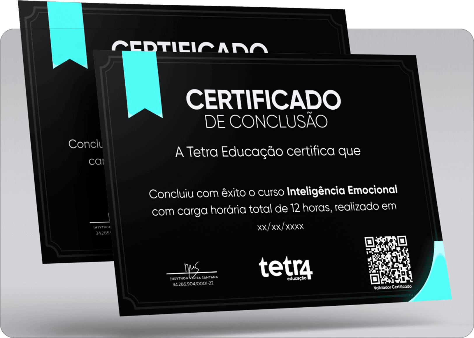 Certificado de conclusão da Tetra Educação