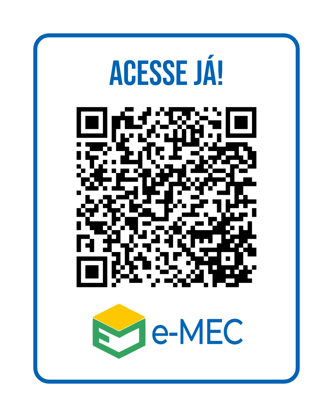 QR Code para consultar o curso no portal e-MEC